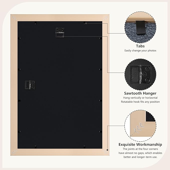 VIOLABBEY 12x18 Picture Frame Sliver, Vintage Photo Frames Ornate without Mat for Wall Hanging