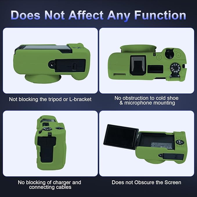EASY HOOD V1 Case, Silicone Camera Cover with Removable Lens Cover, Soft Protector Lightweight Carrying Body Skin for Canon PowerShot V1 Digital Camera - Green