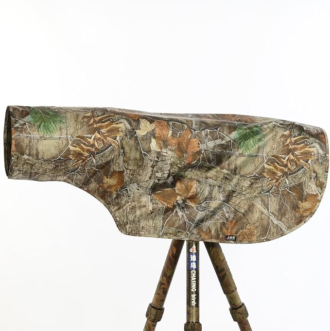 CHASING BIRDS Camouflage Waterproof Opaque Anti-UV Rain Covers Raincoat for Camera and Lens Compatible with Canon Sony Nikon Sigma Tamron Fujifilm Olympus 300/400/500/600/800mm (Forest, M)