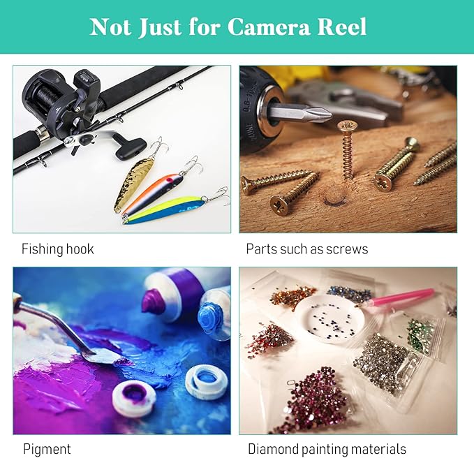 JOVITEC 100 Pieces Plastic Film Canister Holder 35 mm Empty Camera Reel Containers Storage Containers Case with Lids for Small Accessories Fish Hook Film Beads (White)