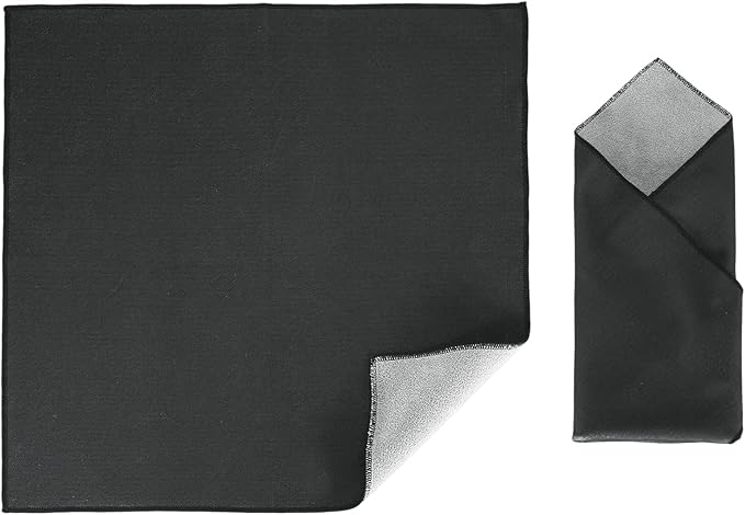 PATIKIL 14" x 14" Camera Protective Wrap, Magic Self-Adhesive Cloth Anti-scratch Lens Pouches for Camera Lens DSLR Phone Laptop, Black