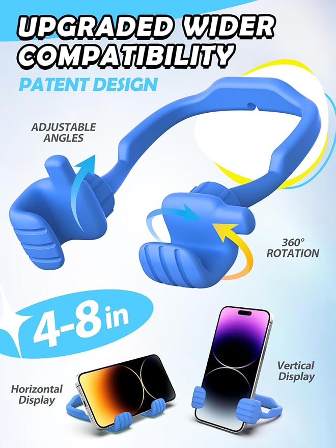 Easter Basket Stuffers for Teens Boys Girls Kids: Cell Phone Stand Upgrade Adjustable Thumbs Lazy Cell Phone Holder for Desk Cool Gadgets Fun Easter Gifts for Adults Men Women Teenagers
