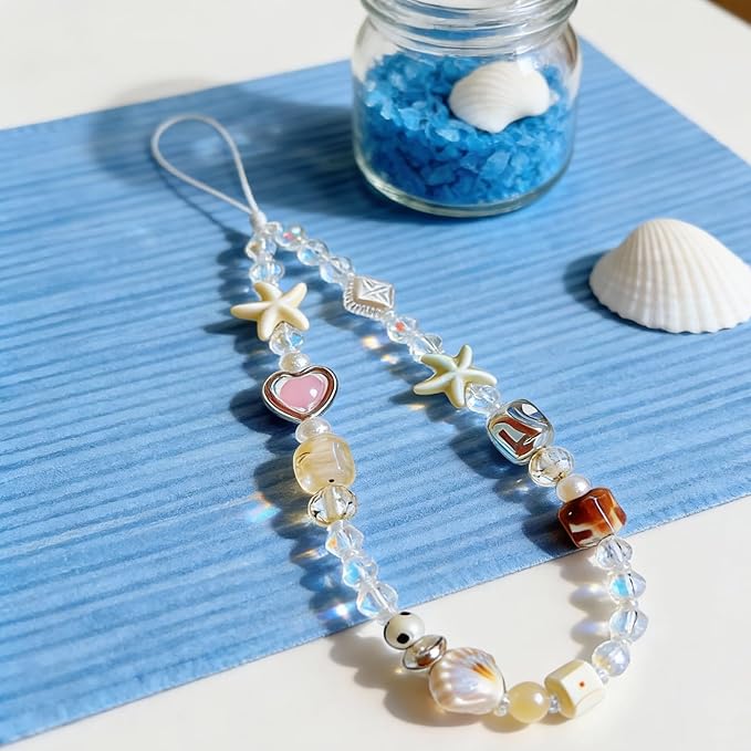 Beaded Camera Wrist Strap Cute Digital Camera Charm Lanyard Phone Charms Strap Beaded Camera Chain for Phone Bag Keychain