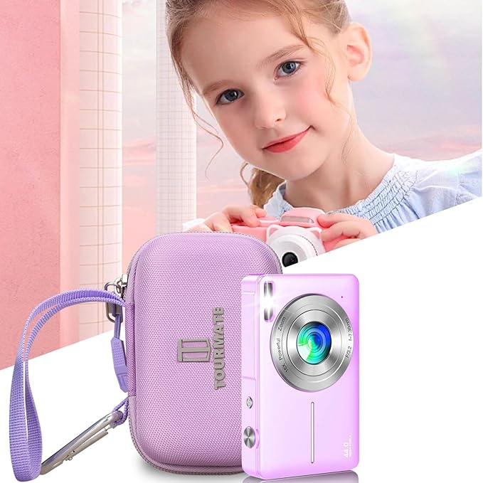 Hard Storage Case for CAMKORY/VAHOIALD/QONGUDS/Canon PowerShot 180 190/Sony DSCW800 830 Digital Camera Case Only (Purple)