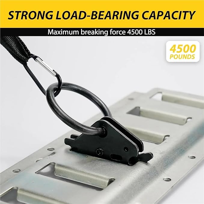 Cargo Steel E-Ring Tie Down Hooks 4/8PCS E Track Anchors O-Rings - Tie Down (Trailers/Trucks Goods) for E-Track Rail/Single System(8pcs)