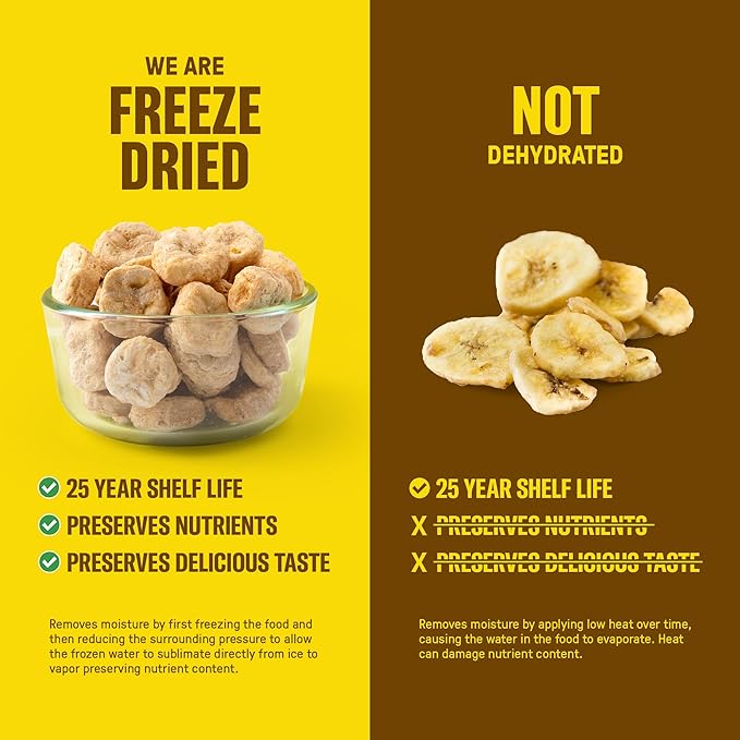 Premium Freeze-Dried Bananas – #10 Can | 25-yr Shelf Life | Emergency Food Storage