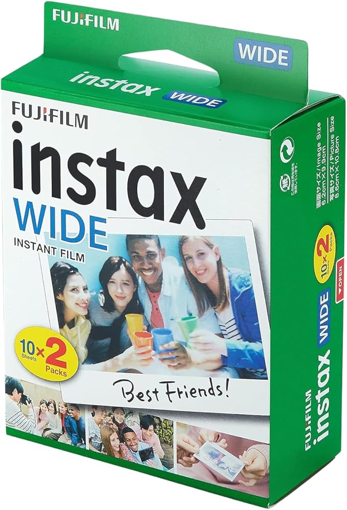 Fujifilm Instax Wide Instant Films for Fuji Instax Wide (40 Exposures) + BluebirdSales Microfiber Cleaning Cloth