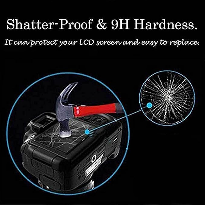 PCTC Tempered Glass LCD Screen Protector Films Compatible for Canon EOS 6D Mark II 2 6DII Protective Cover (3 + 2 Pack)