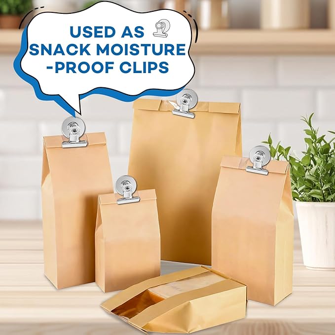 DIYMAG Hanging Photo Magnetic Clips, 20 Pack Fridge Magnets Heavy Duty Holder Party Graduation Collage Picture Display DIY Clip for Refrigerator Home Whiteboard Office Locker Classroom Silver