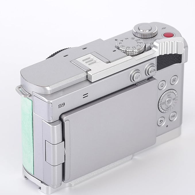 Metal Hot Shoe Thumb Up Grip for Panasonic Lumix S9, Aluminum Alloy Thumb Grip with Hot Shoe Cover Protector Thumb Rest Support Holder for Lumix S9 Camera Accessories (Silver)