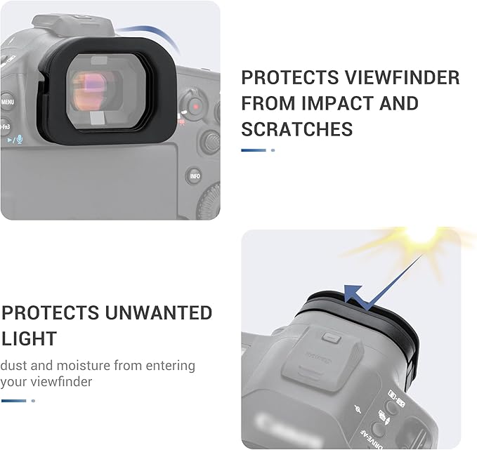 JJC Camera Eyecup Eyepeice Viewfinder for Canon EOS R1 Mirrorless Camera, Soft Silicone Eye Cup Replaces Canon ER-i, Provides Comfortable Viewfinding