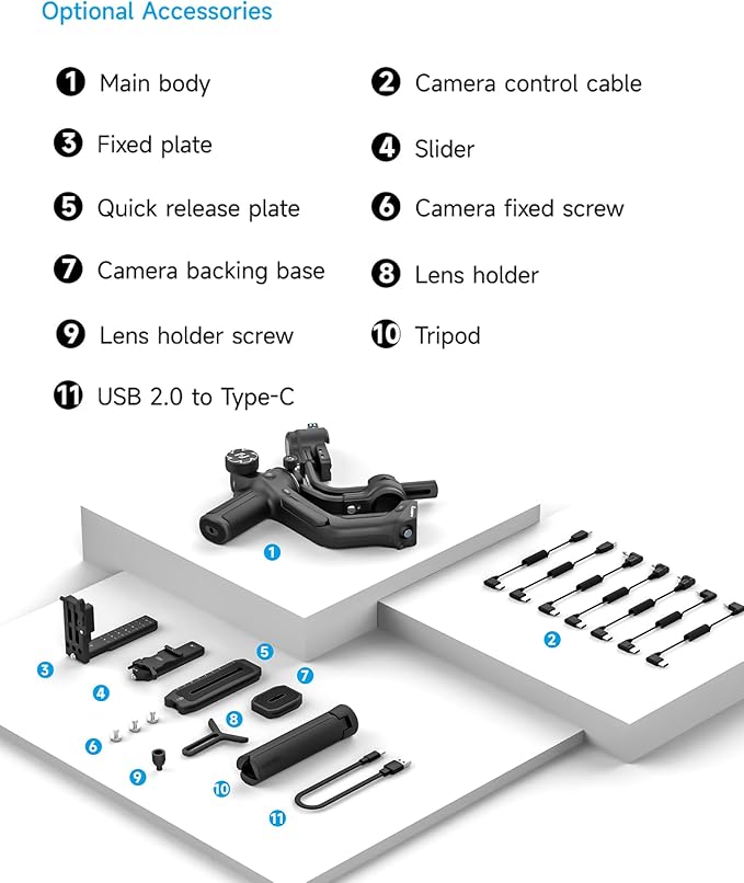 FeiyuTech SCORP 2 Gimbal Stabilizer for DSLR and Mirrorless Camera, Integrated Al Tracking, 3-Axis Camera Stabilizer Fits for Sony Canon Fuji Nikon, 5.5lbs Payload Touch Screen Vertical Shooting