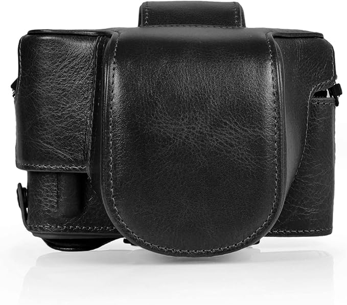 MegaGear MG2010 Ever Ready Genuine Leather Camera Case Compatible with Nikon Z fc (16-50mm)-(Black)