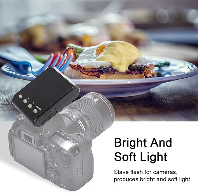 Mini Portable On Camera Flashlight, Hot Shoe Mount Flashlight for DSLR Cameras for for for