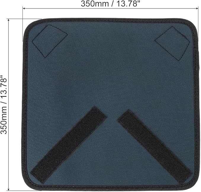 PATIKIL Camera Protective Wrap, 14"x14" Lens Wrap Cloth with Thick Protective Neoprene, Lens Pouch Bag with Hook and Loop for Lens,SLR, Black Grey