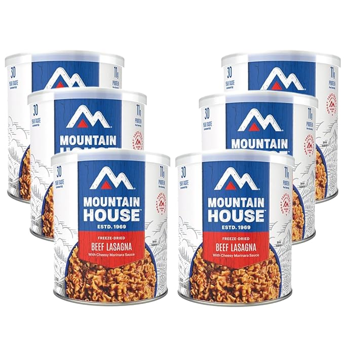 Mountain House 258 Serving Emergency & Survival Food Kit – 36 Cans Ready-to-Eat Meals Including Rice & Chicken, Chili Mac with Beef, Spaghetti with Meat Sauce – Long-Term Storage, Fully Cooked, 30-Year Taste Guarantee – Ideal for Camping, Hiking & Back...
