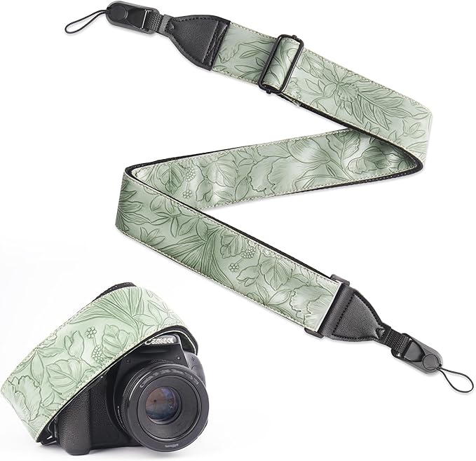QIELIZI Lifestyle Camera Strap,Vintage Adjustable Vintage Neck & Shoulder Strap for All DSLR Cameras