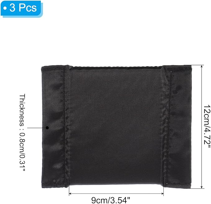 PATIKIL Camera Bag Divider, 3Pcs 4.72"x3.54"x0.31" Shockproof Camera Bag Inserts Separator Pad Protective Lens for Nikon Camera DSLR Protect Bag Organizer Universal Divider Cushion, Black