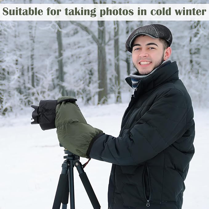 Professional Camera Rain Cover Thickened Waterproof Cold Proof Warm Cover Snow or Sound Proof Sleeve for More DSLR Cameras with 24-70mm 24-105mm 15-85mm 18-135mm 55-205mm 70-200mm