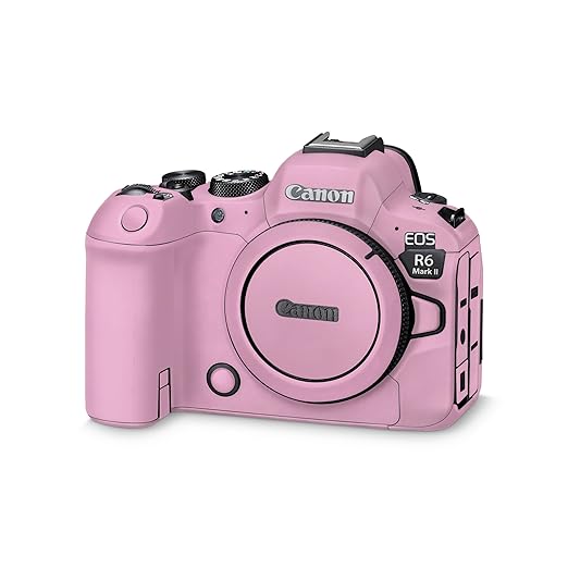 Camera Skin Compatible with Canon EOS R6 Mark II Camera (2022) - Solid Pink - Premium 3M Vinyl Protective Wrap Decal Cover - Easy to Apply | Crafted in The USA by MightySkins