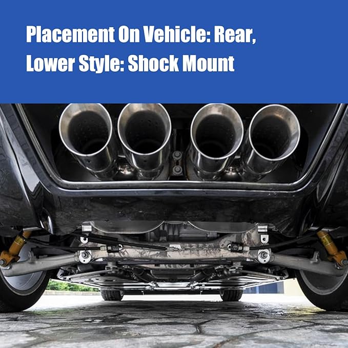 25429 25430 Rear Lower Shock Mounts with Castle Nut Compatible with 1963-1982 Chevy Corvette C2 C3 Shock Mount Bracket Hand Rear Lower With Nut Replace OE：25429 25430