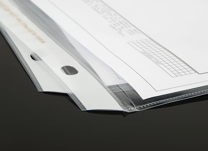 11x17 Sheet Protectors Side Loading with 3-Holes 25 Sleeves Durable Archival Safe Crystal Clear