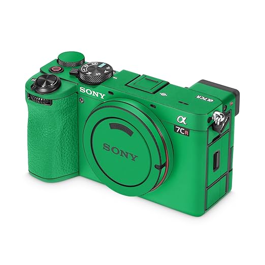 Camera Skin Compatible with Sony Alpha 7CR Camera (2023) - Solid Green - Premium 3M Vinyl Protective Wrap Decal Cover - Easy to Apply | Crafted in The USA by MightySkins