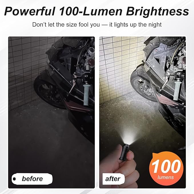 [2 Packs] EDC Mini Flashlights High Lumens LED Pocket Keychain Magnetic Activation Flashlight Type-C Rechargeable Small Flashlight Long Battery Life & Long Illumination Distance (2, Black)