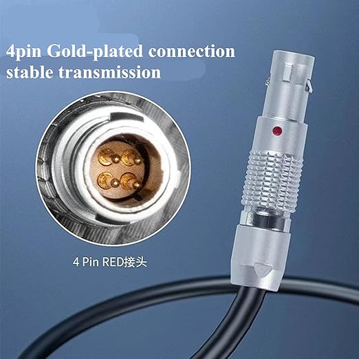 DJI RSS-4PIN RED Recording Cable for Komodo DSMC2 BASE EXPANDER, DJI Focus Pro Handle, Ronin-SC/RSC2/RS3/RS4