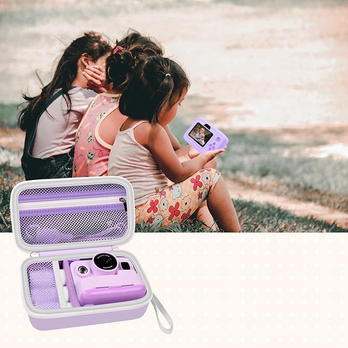Case Compatible with DYLANTO for ESOXOFFORE for ETIKEZ for YTETCN for DUDUDRAGON Instant Print Camera, Kids Camera Storage for Accessories (Box Only) (Single Case, Purple)