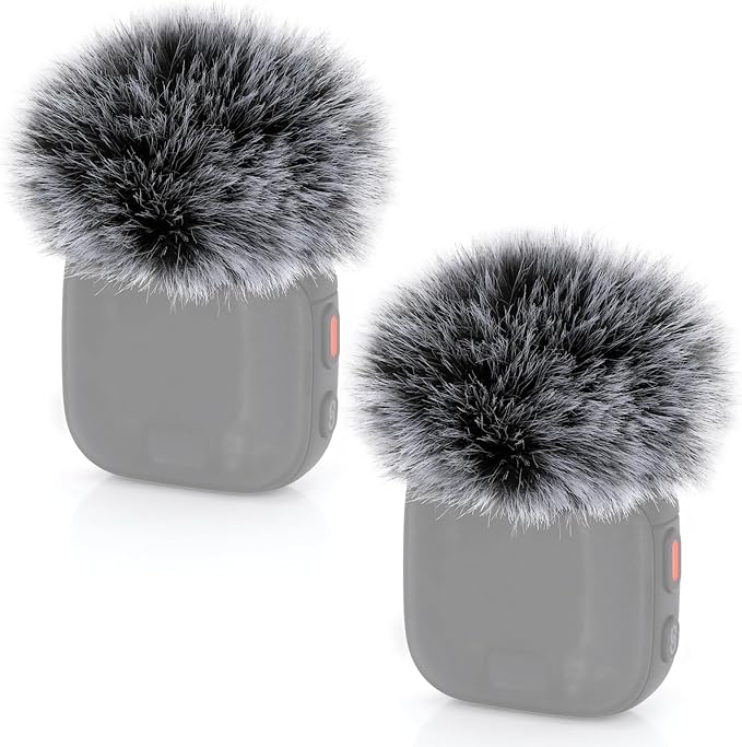 YOUSHARES Windscreen for DJI Mic 3 Transmitter (2 Pack) - Professional Wind Muff Pop Filter to Reduce Wind Noise - Easy Snap-on Design for DJI Mic 3 Wireless Microphone (Grey)