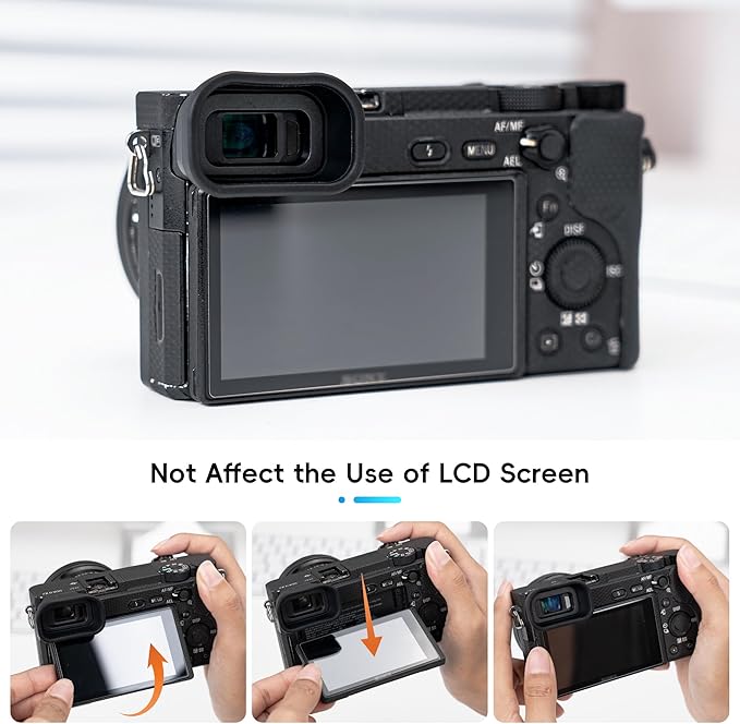Kiorafoto Soft Silicon Camera Viewfinder Eyecup Eyepiece Eyeshade for Sony A6000 A6100 A6300 Eye Cup Protector Replaces Sony FDA-EP10