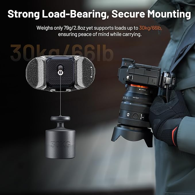 PGYTECH 2025 New Version Beetle Camera Clip V2(Only Clip), Quick Release Camera Backpack Clip for Sony/Nikon/Fuji/Action Cameras, Arca-Swiss Compatible, Instant Mounting & Hands-Free Shooting