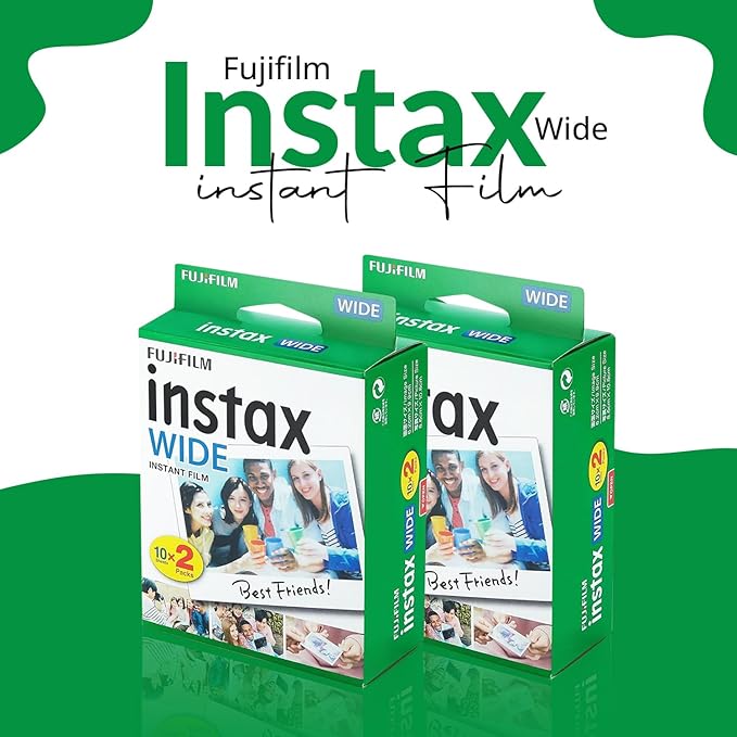 Fujifilm Instax Wide Instant Films for Fuji Instax Wide (40 Exposures) + BluebirdSales Microfiber Cleaning Cloth
