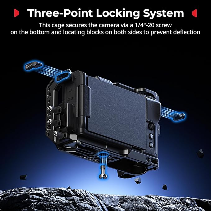 SmallRig Camera Cage for Nikon ZR with Silicone Grip and Cable Clamp for HDMI, Aluminum Alloy Full Camera Cage with Cold Shoe, Anti-Twist Design, Built-in Quick-Release Plate for Arca -5467