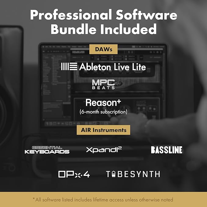 M-AUDIO M-Track Duo HD Audio Interface 24bit 192kHz for Recording, Streaming, Podcasting with USB-C, 2 XLR TRS Inputs, 2 TRS Outputs, Software Suite