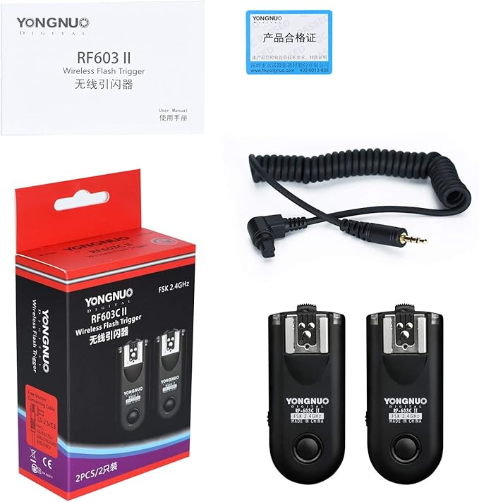 YONGNUO Wireless Shutter Release & Flash Trigger RF-603II C3 for Canon DSLR 1D /1DS, EOS 5D Mark II/5D /7D/50D /40D /30D /20D /10D