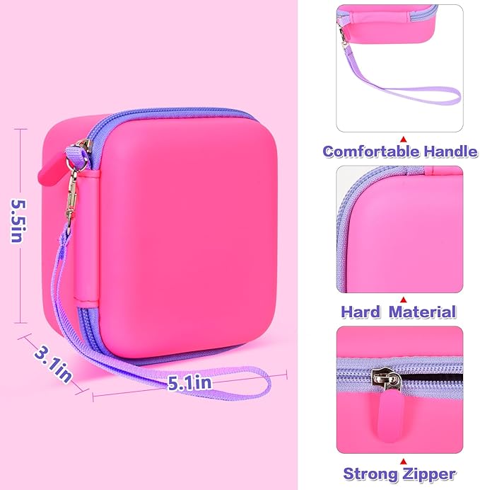 Kids Instant Print Camera Case Compatible with ESOXOFFORE for Dylanto for DUDUDRAGON for GKTZ for ETIKEZ for Dafotil for Careenoah for Aasonida Digital Video Prints Paper Bag (Box Only) Bright Pink