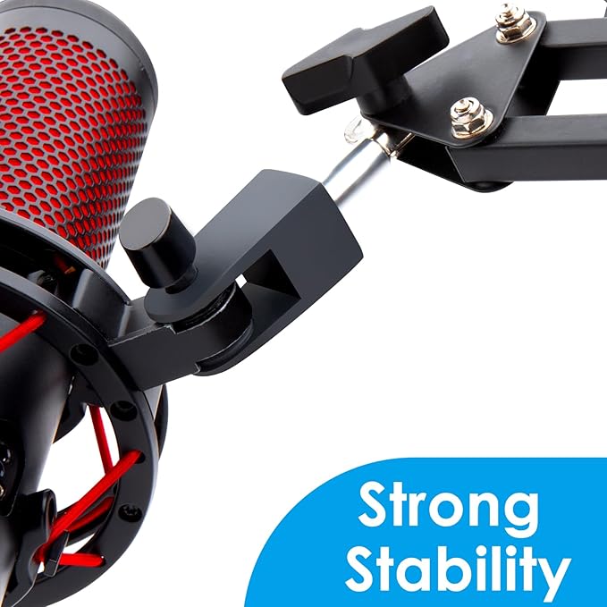 YOUSHARES HyperX Quadcast Mount Adapter for HyperX Quadcast s Mic - The HyperX Quadcast Boom Arm Replacement Adapter Get The Reliable Support and Allowing for More Diverse Content Creation Scenarios