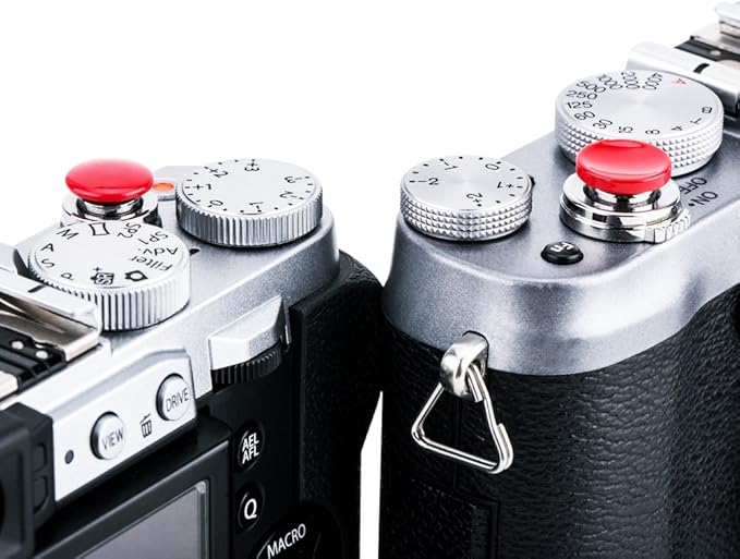 JJC 2-Pack Camera Soft Shutter Release Button for Fuji Fujifilm X-T30 III X-T20 X-T10 X-PRO3 X100VI X100V X100F X-T4 X-T3 X-T2 X-T50 X-E4 Sony DSC-RX1R II RX10 IV III Lecia M10 M9 M8 Nikon Zf & More