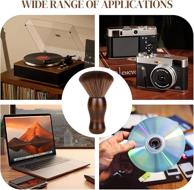Vinyl Record Cleaning Brush - Anti Static Dust Wooden Vinyl Cleaner Brush - Record Player Accessories