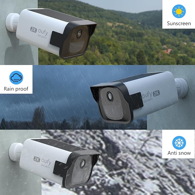 VOMENC Rain Cover Weather-Resistant Camera Sunshade with High Adhesion VHB Compatible with eufy Security SoloCam S220 Solar Camera,Anti-Snow Protection Accessories (1-Pack)