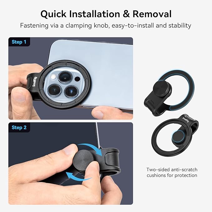 SmallRig Magnetic Circular Polarizer Kit (CPL Filter + Magnetic Ring), HD Optical Glass Circular Polarizing Filter Kit for Phone - 4389