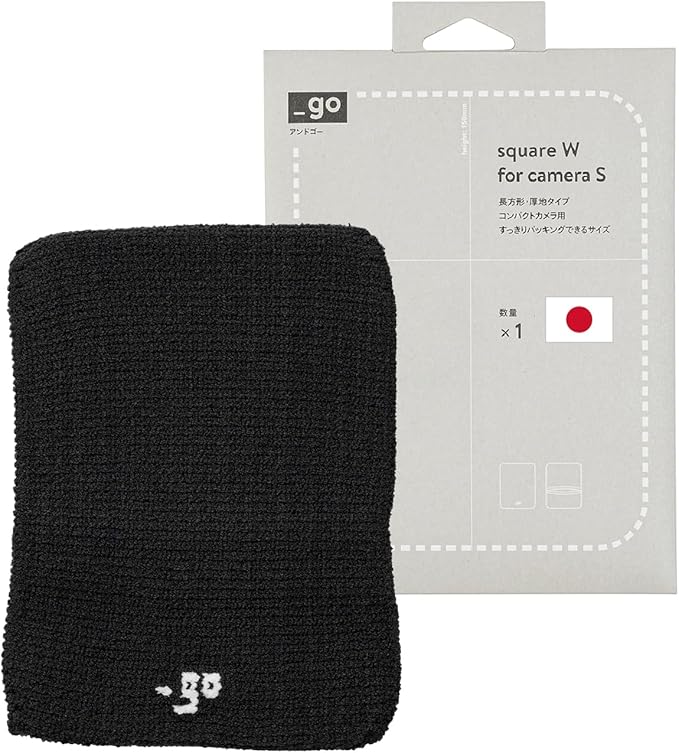 PACKING KNIT_GO Camera Cover, Square W, Made in Japan, S size, Dark Gray