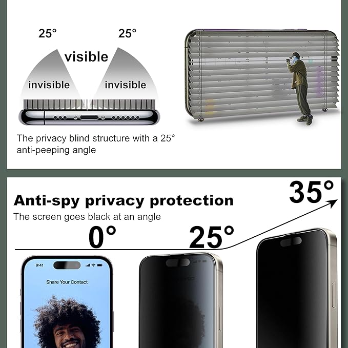 SHANG PIN JIA 2 Pack Matte Privacy Screen Protector for iPhone 17 Air 6.5-Inch Auto Dust Removal, No Bubbles,Anti-Spy Tempered Glass Film, Easy Installation