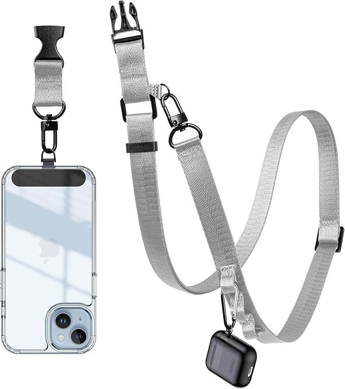 Adjustable Phone Lanyard Universal Crossbody Cell Phone Strap for iPhone Lanyard Shoulder Strap with Phone Tether Pad