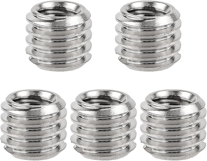 5pcs 1/4 Inch to 3/8 Inch Screw Adapter Tripod, Microphone Stand Adapter Tripod Thread Adapter Mic Stand Adapter Camera Mount Adapter for Camera Equipment