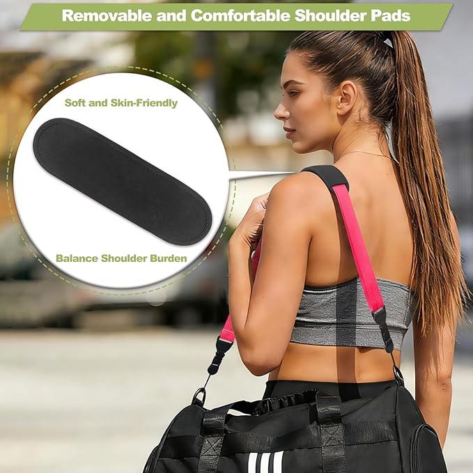 Universal Shoulder Strap, Removable Neoprene Padded Camera Strap, Adjustable Neck Lanyard for iPad, Binocular, Tablet Case, Camera, Luggage Bag (Fuchsia Universal Shoulder Strap)