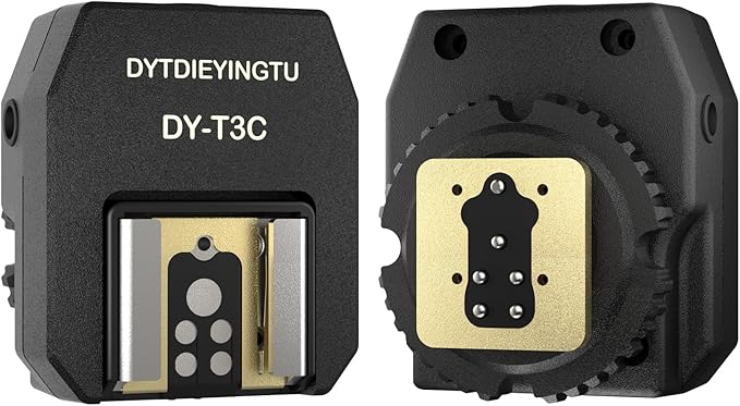 DY-T3C Set Style Multi-Functional hot Shoe Adapter, Single-Lens Reflex Camera Universal Flash Expansion Accessory/ Also Applicable Mini Camera Flash Height-Increasing Conversion Accessories