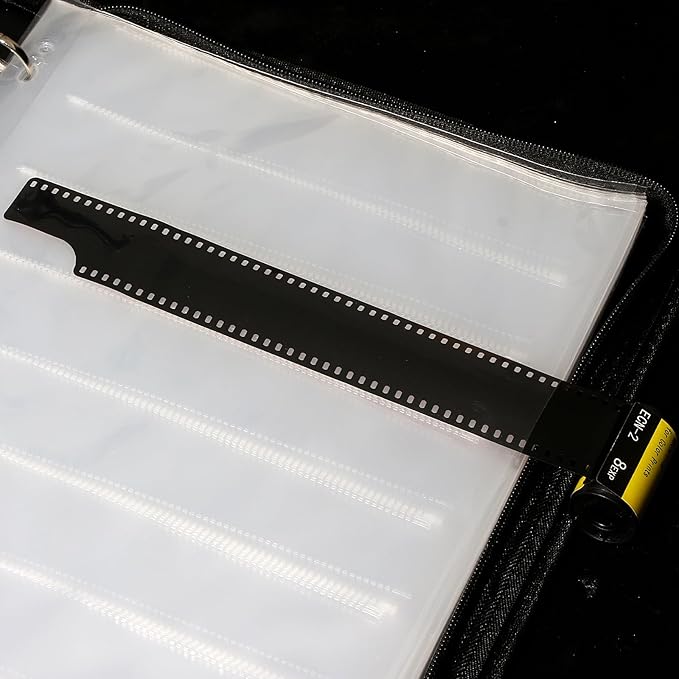 50 Pcs 35mm Film Negative Sleeves Film Negative Storage Album 35mm Size Negative Pages Holds Seven Strips of Six Frames Help You Collect and Organize Film
